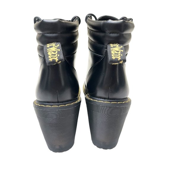 Doc Martens Persephone Black Leather Platform Heel Boots Size 8 - Picture 5 of 9